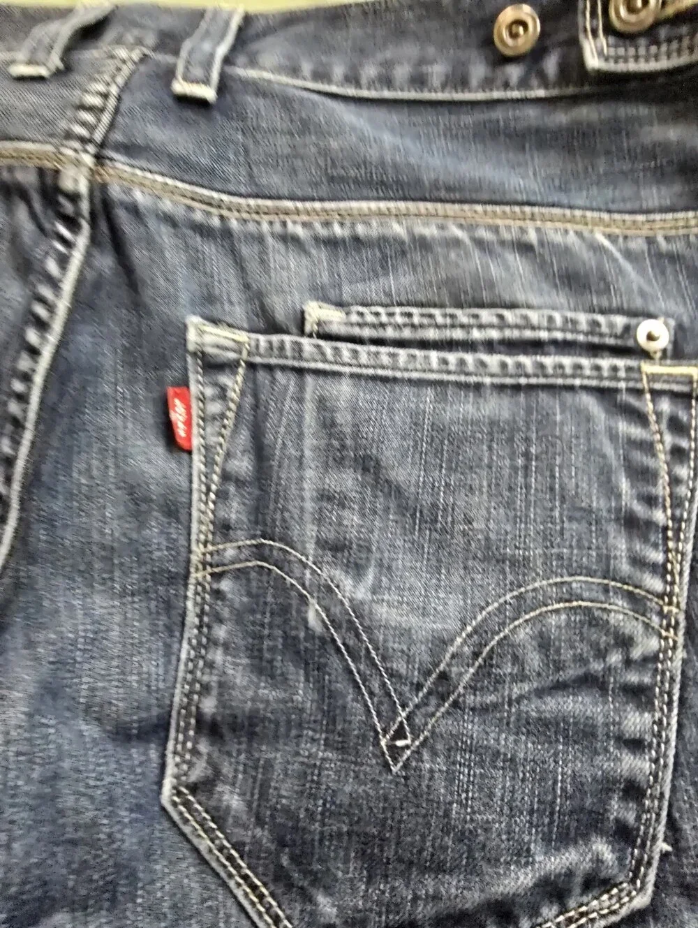 Levis 511 Skinny Two Horse Brand Denim Jeans 9 Pockets Adjustable Size  32 X 30